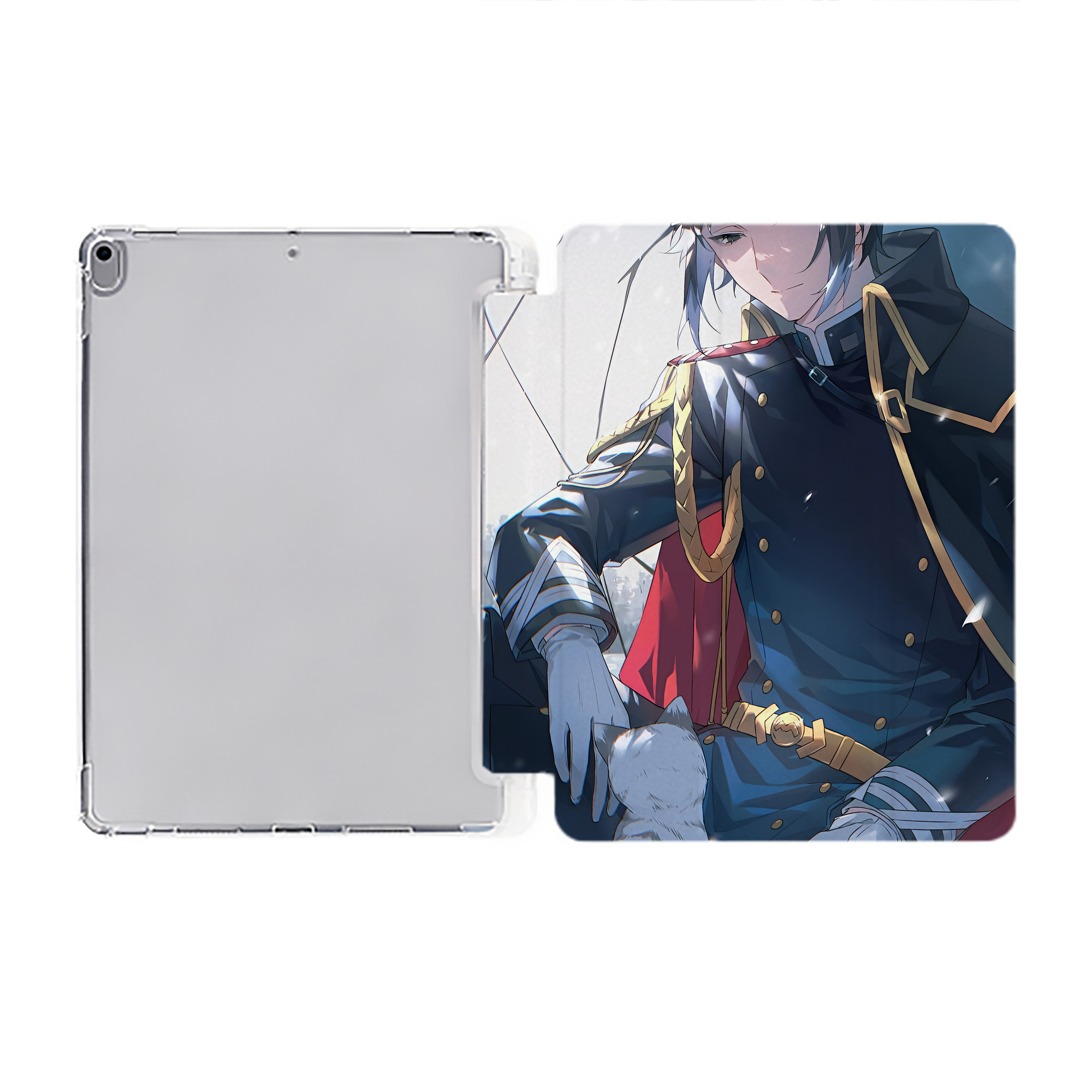 （画像用） 文豪ストレイドッグス Bungo Stray Dogs IPad ケース ペン収納付き 三つ折りスタンド PUレザー×シリコン 対応機種9.5/10.5/10.9インチ
